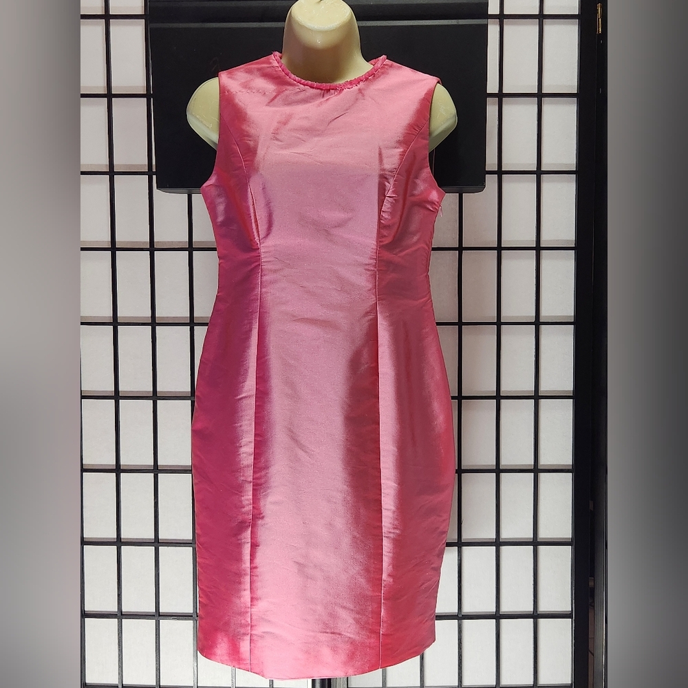 ZANG TOI New York Pink Handmade Satin  A-line Dress